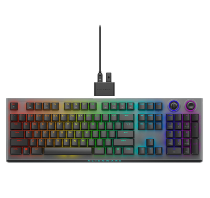 Alienware Tri-Mode AW920K Wireless Mechanical Gaming Keyboard CHERRY MX Red RGB Bluetooth 5.1 USB US - Dark Side of the Moon