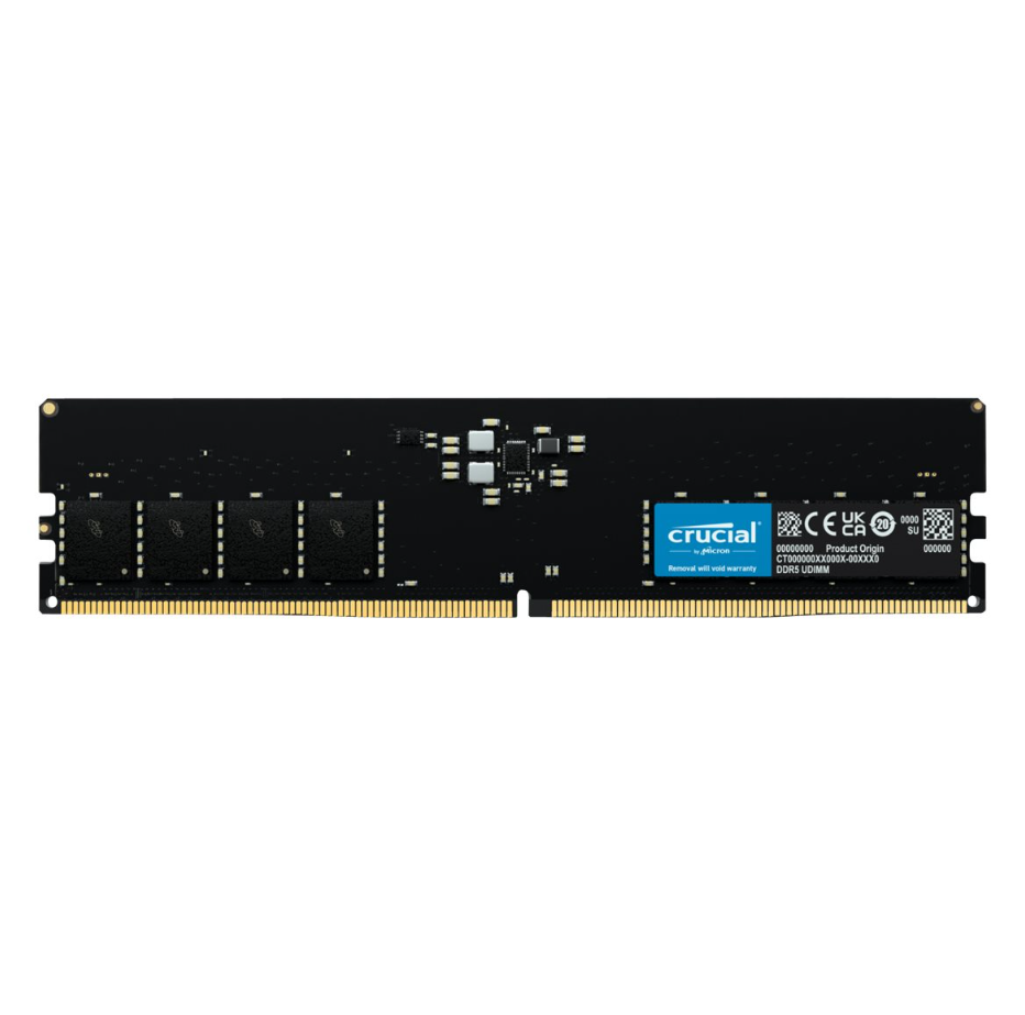 Crucial, DDR5, 32GB, Computer RAM Memory, DIMM 288 pin, 5600 MT/s, 2800 MHz, PC5, 44800, CL46, 1.1 V, unbuffered