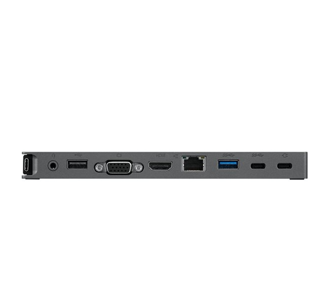 Lenovo USB-C Mini Dock 65W – HDMI, VGA, USB 3.1, USB 2.0, RJ-45 Gigabit Ethernet, Audio Jack – Compact Portable Docking Station